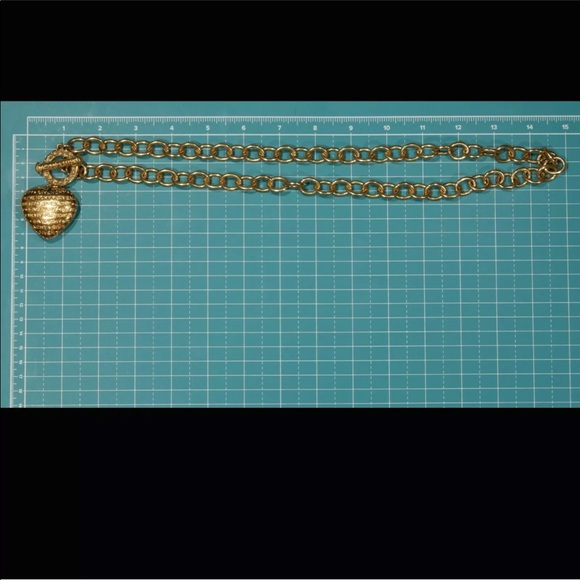 GIVENCHY Gold Puffed Heart Charm Necklace - Picture 3 of 11
